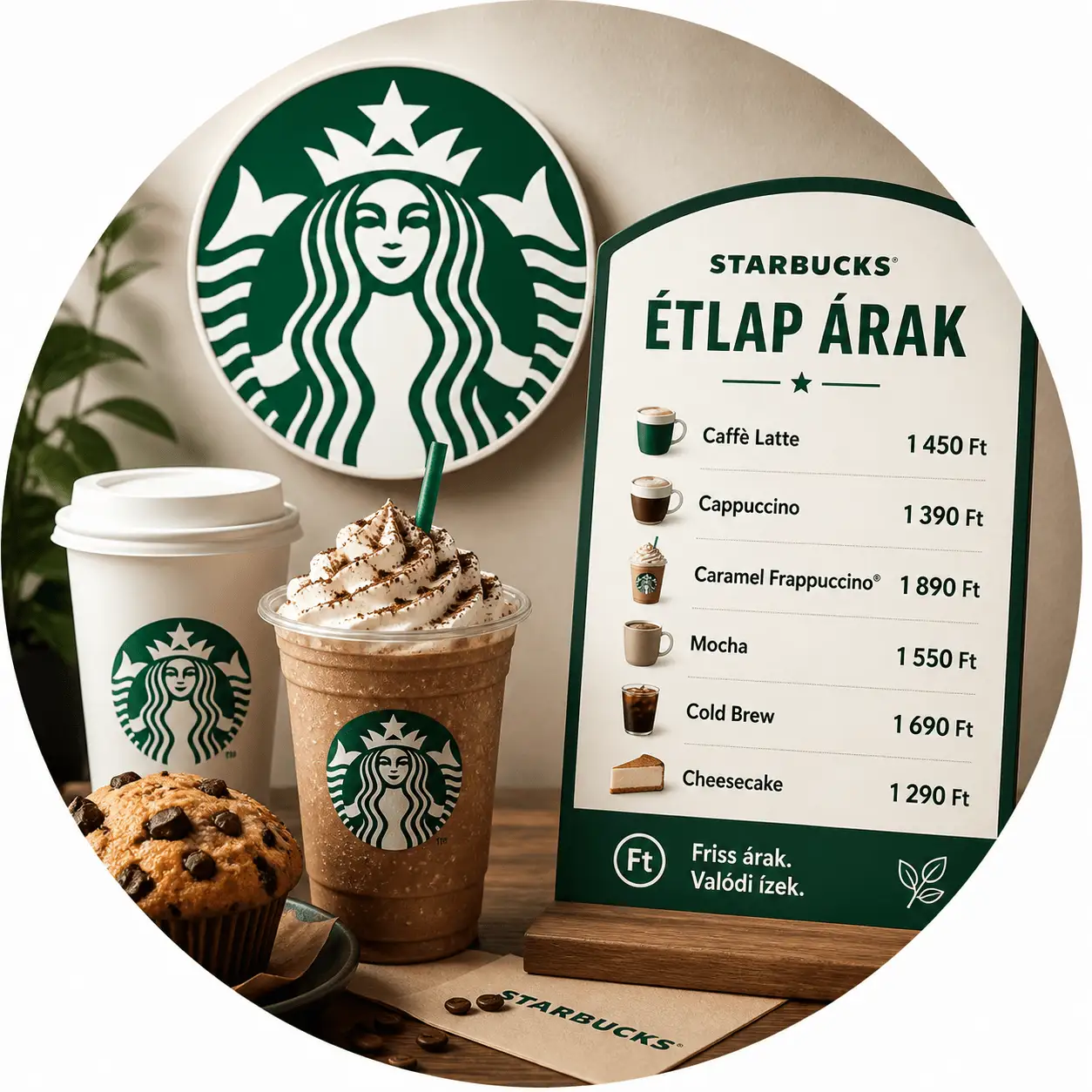 starbucks étlap árak